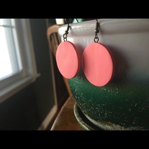 Peach Circle Dangles